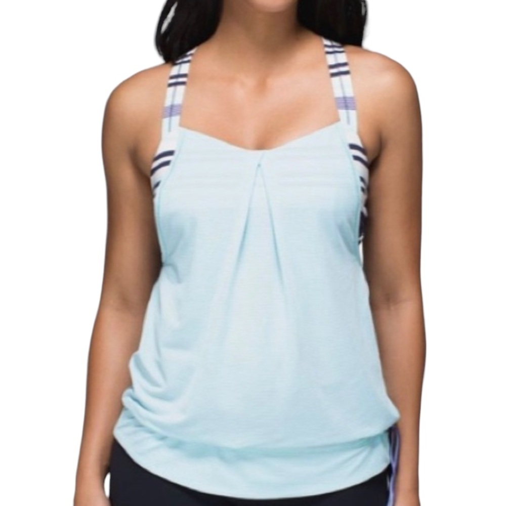 Lululemon Athletica Rest Less Aqua tank top